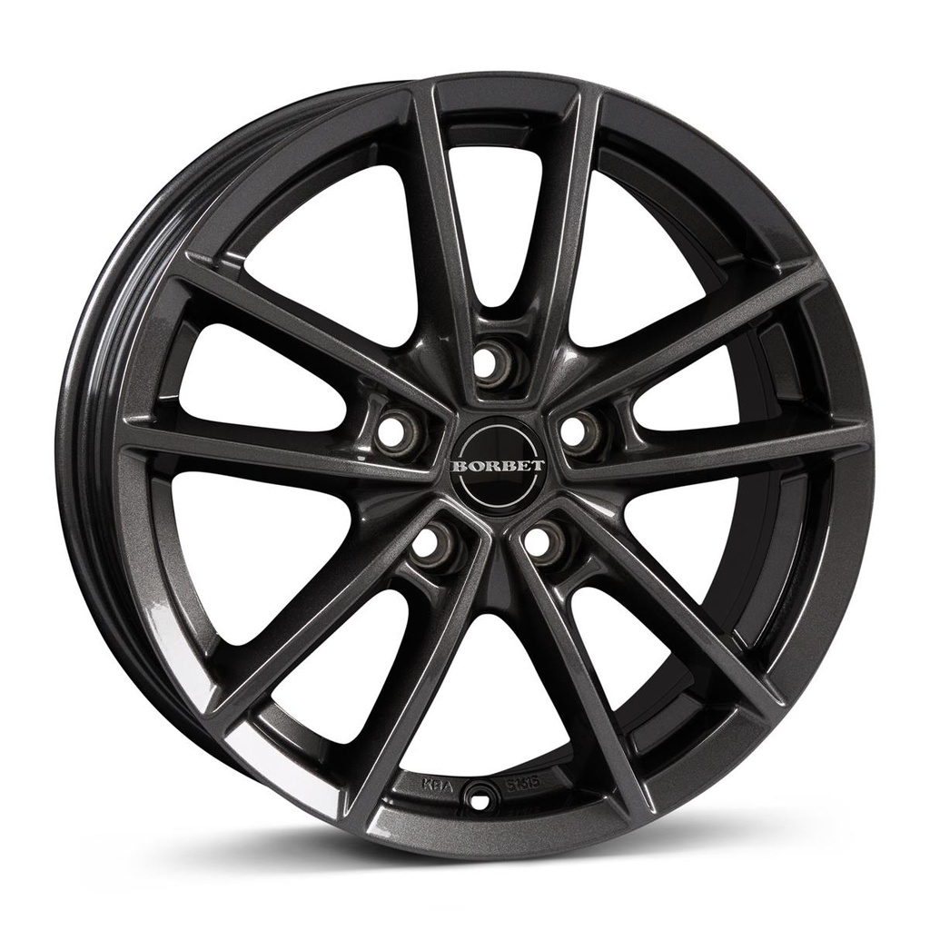 BORBET W MIST ANTRACITE GLOSS 6.5x16 5/112 ET44 CB66.5