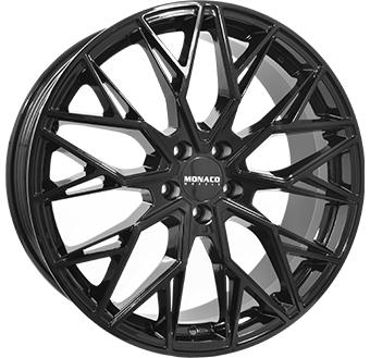 MONACO WHEELS GP15 GLOSS BLACK 8x18 5/108 ET45 CB73.1