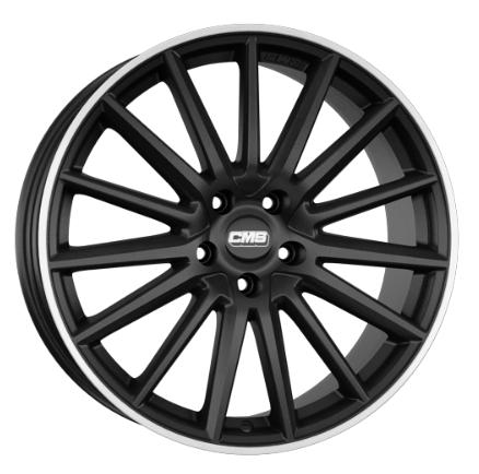 CMS C23 GLOSS BLACK POLISHED LIP 7.5x17 5/112 ET48 CB66.5