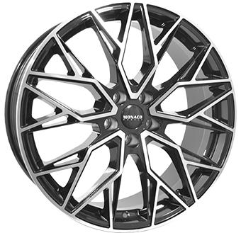 MONACO WHEELS GP15 BLACK POLISHED 8x18 5/114.3 ET40 CB73.1