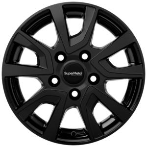 SUPERMETAL VAULT GLOSS BLACK 6x16 5/130 ET68 CB78.1
