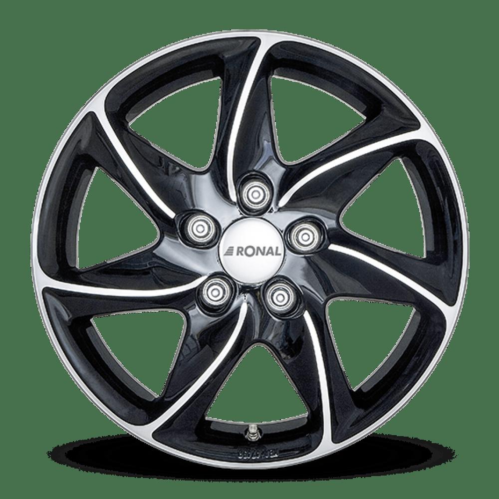 RONAL R51 BLACK POLISHED 7x16 5/112 ET45 CB76