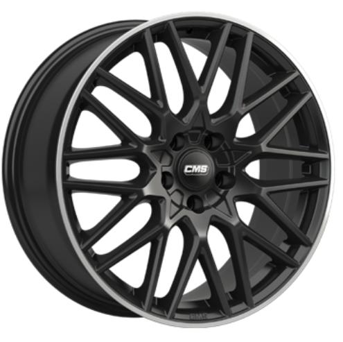 CMS C25 GLOSS BLACK POLISHED LIP 7.5x18 5/112 ET47 CB57.1