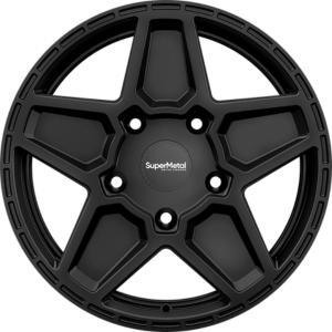 SUPERMETAL ROCKET MATT BLACK 8x18 5/160 ET45 CB65.1