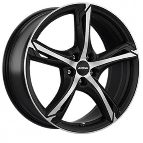 RONAL R62 MATT BLACK POLISHED 7.5x18 5/105 ET42 CB56.6