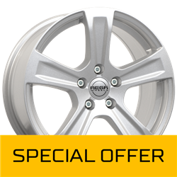 MEGA WHEELS LEO SILVER 6.5x16 4/108 ET20 CB65.1