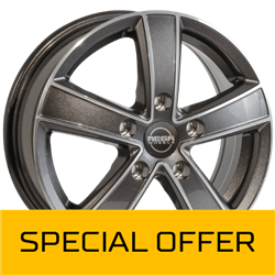 MEGA WHEELS HERCULES 5 ANTHRACITE GREY FRONT POLISHED 6.5x16 5/120 ET44 CB65.1