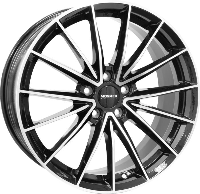 MONACO WHEELS GP14 BLACK POLISHED 7.5x18 5/114.3 ET40 CB73.1