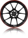 INTER ACTION PHOENIX GLOSS BLACK RED 7x17 5/114.3 ET40 CB73.1