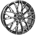 MONACO WHEELS GP15 BLACK POLISHED 8x18 5/112 ET44.5 CB66.5