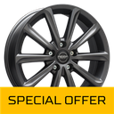 MEGA WHEELS VIRGO DARK MAT ANTHRACITE GREY 6x15 4/100 ET42 CB73.2